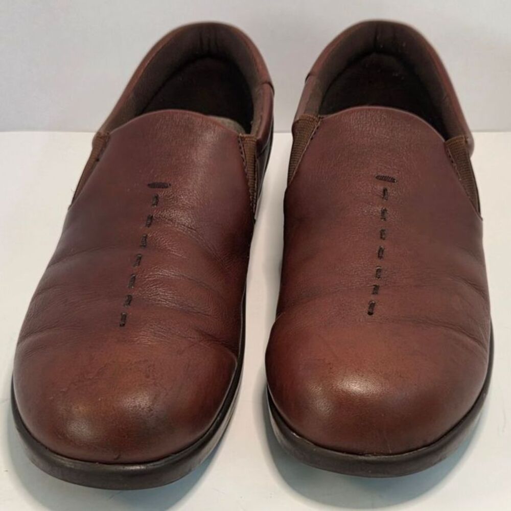 SAS Brown Leather Loafers Slip-On Mens 8 Office/Work All Day Comfort Preppy